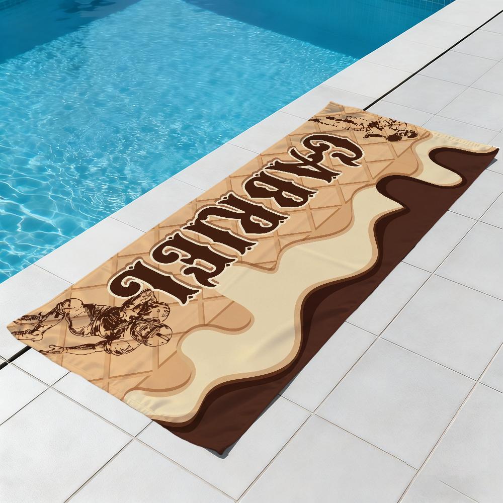 Personalized Ice Cream Drip Baseball Towel Beach Quick Dry Soft Pool Towels Gift for Travel Gym Shower Camping sports