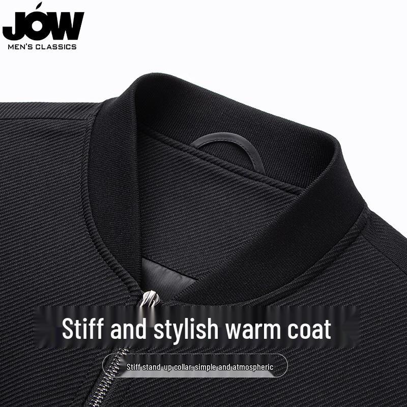 JOW Men's Dark Twill Baseball Collar Jacket