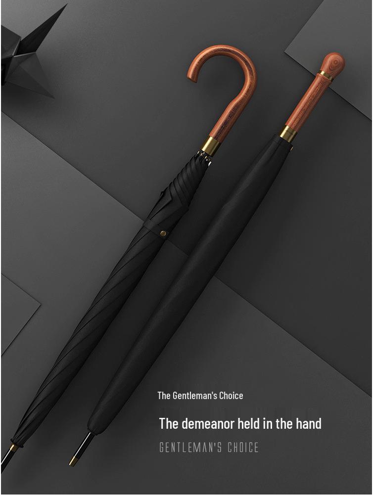 OLYCAT Olika Luxus Langstiel Doppelschirm - Winddicht, Sturmfest, Große Größe mit Kundenspezifischem Logo