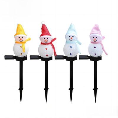 Solar-Powered Christmas Snowman Lawn Light for Outdoor Holiday Decoration