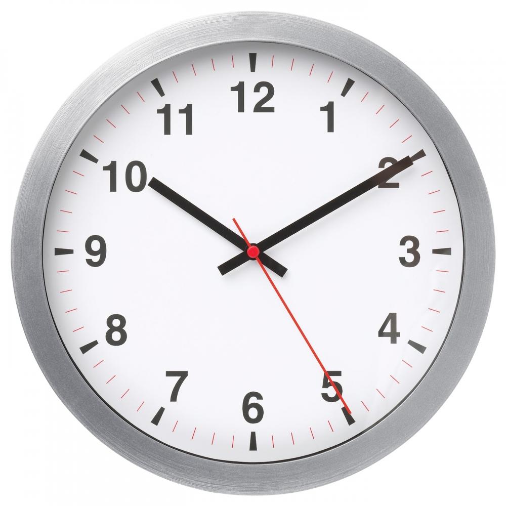 

IKEA TJALLA wall clock low voltage silver 28 cm