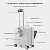 18-Inch Multifunctional Front-Opening Aluminum Frame Suitcase with Charging Capability for Women