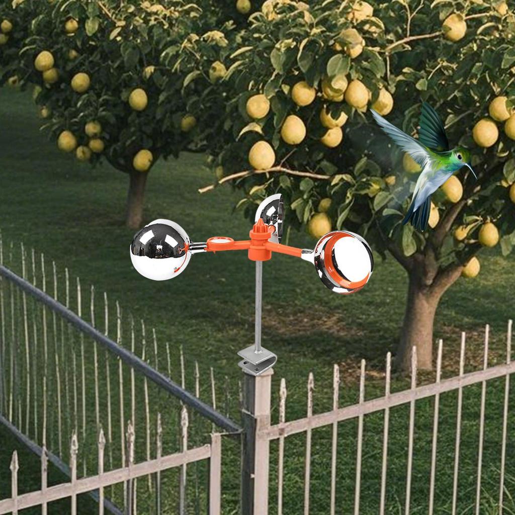 Practical Bird Scare Reflective Device Wind Powered Spinner 360 Rotary Outdoor Bird Deterrent for Vegetable Fields and Rooftops
