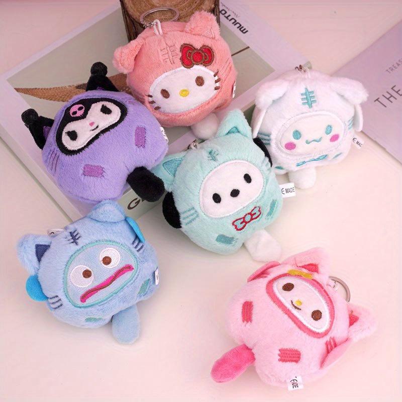 (Authorized) Sanrio Cute Hello Kitty Plush Pendant Fashion Melody Bag Pendant Kuromi Keychain Yugui Dog Backpack Pendant Suitabl