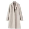 Women Fashion Solid Open Stitch Long Trench Coats Vintage V-Neck Full Sleeves Female Chic Lady Outfits