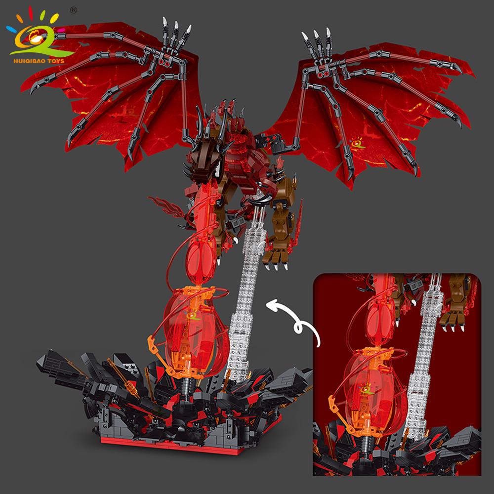 Non-Toxic Moc Ice Frie Dragon Model Building Block Bricks Assembly Construction Toy For Children Kid Diy Game Home Desk Decor