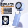 Handheld Pocket Fan USB Rechargeable LED Digtal Display Fan with Strong Airflows Cooling Device for Hot Weather
