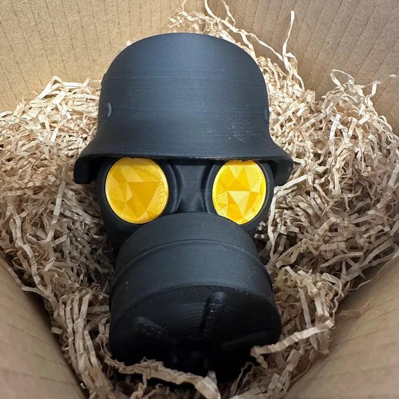 Trailer Hook Cover With Steel Helmet And Gas Mask 3d Printed Trailer Hook Ball Cover Can Prevent Rusting Of The Receiving Tube