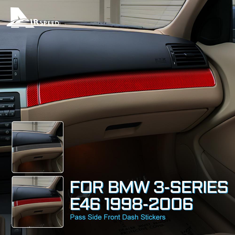 Carbon Fiber Interior Sticker Trim Cover for BMW 3 Series E46 1998-2006 Dashboard