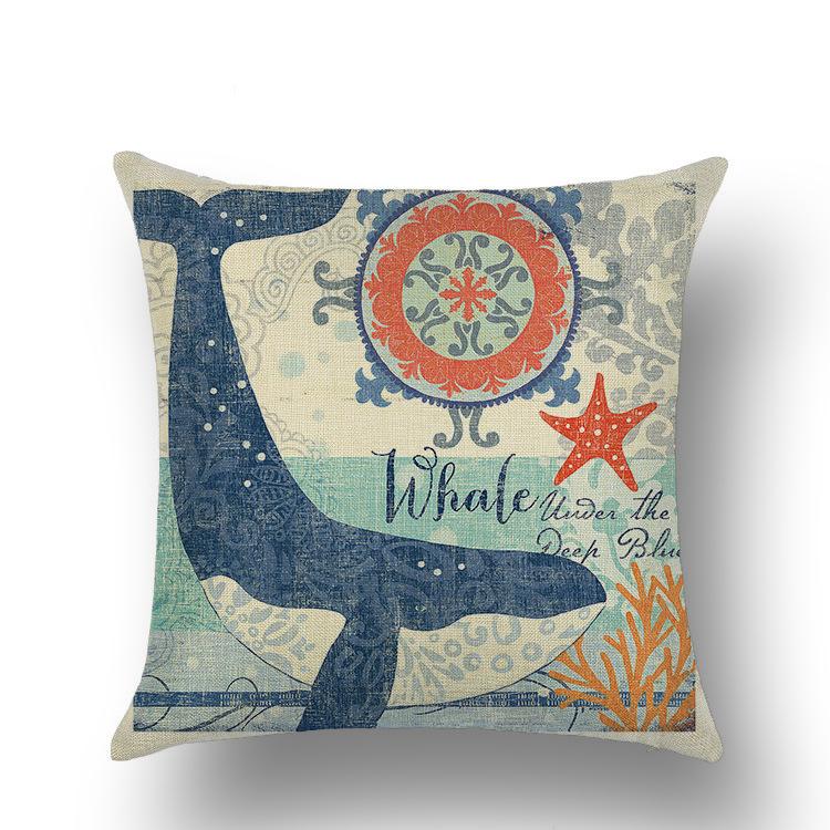 European and American Retro Mermaid Pillowcase Car Cushion