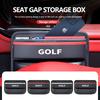 Car Seat Gap Storage Box Keycard Reserved Charging Cable Holes For Volkswagen VW GOLF 4 5 6 7 MK4 MK5 MK6 MK7 MK1 Mk2 2016 2017 Uj6