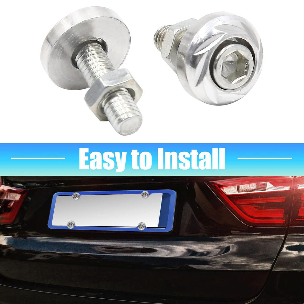 Emsoulnioi Auto Schrauben Muttern Edelstahl Linsenkopfschraube für Auto Kotflügel Stoßstange Automobil Nieten 6mm 8 Stück Silber