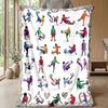 Soccer Skills Mastery Theme blanket Lightweight Warm Flannel Blanket Decorative Throw Blanket for Home Decoration