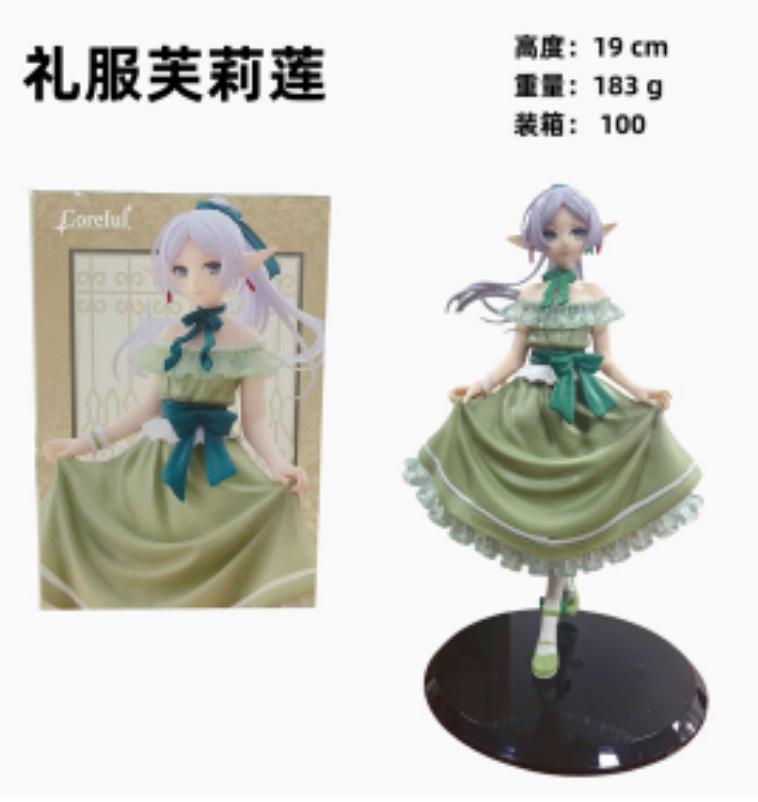 Frieren Anime Pvc Figure Frieren Beyond Journey'S End Elf Girl Formal Dress Collectible Statue Desktop Decor Gift For Anime Fans