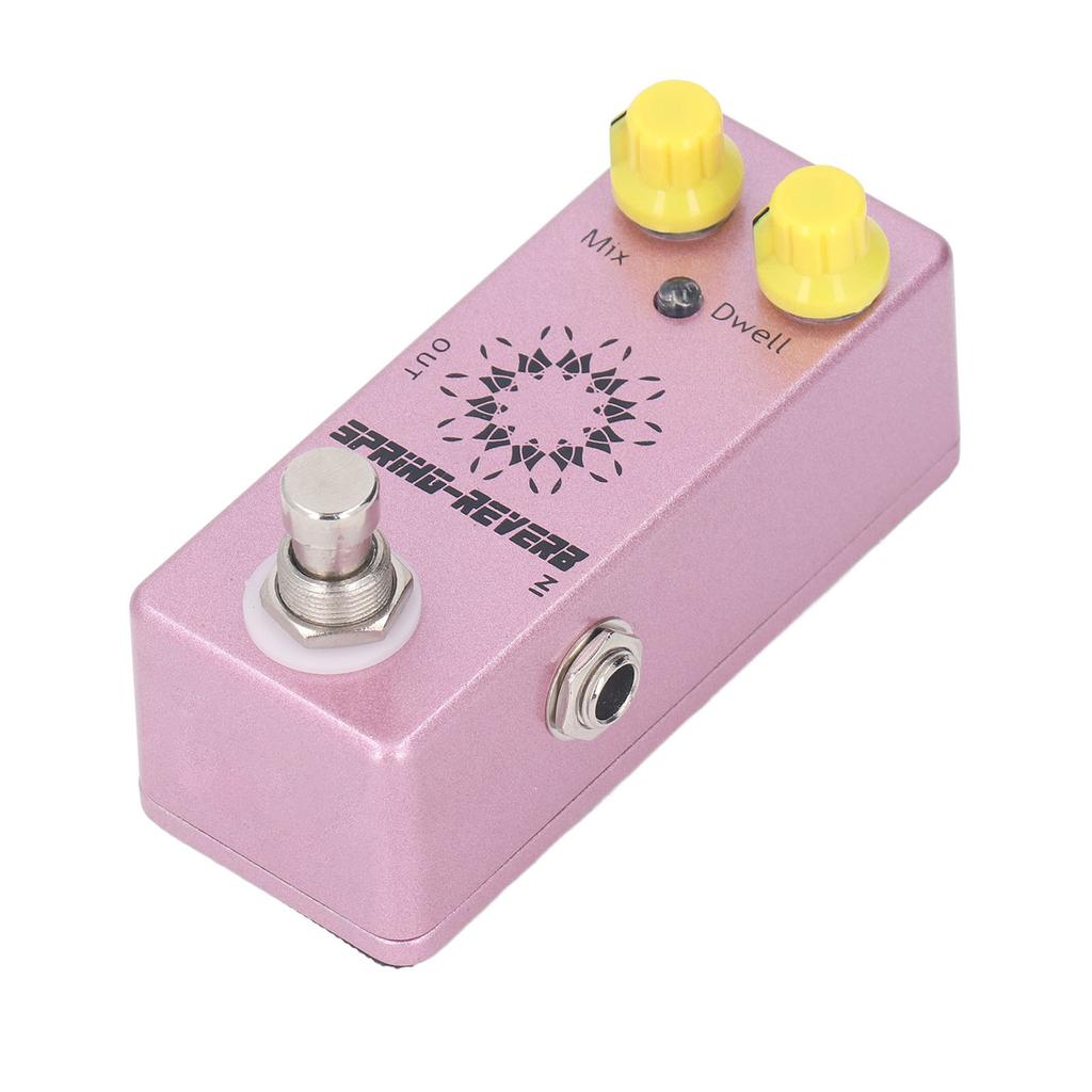 Spring Reverb Effect Pedal 1 4 Inch Mono Jack Mix Dwell Knob Low Noise Aluminum Alloy Guitar Effect Pedal