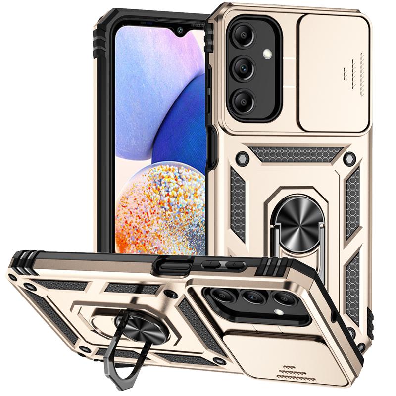Pouzdro pro Samsung Galaxy A15 a15 slide s fotoaparátem, nárazuvzdorné, brnění, kryt pro Samsung A15 A 15 15A s magnetickým kroužkem a stojánkem, zadní kryt