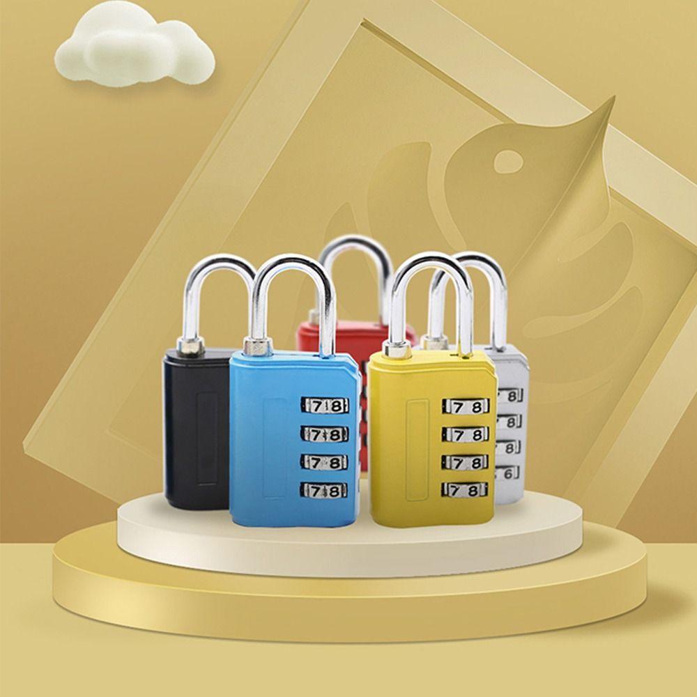 Zinc Alloy Dormitory Cabinet Lock Padlock Backpack Zipper Lock New 4 Digit Password Lock Home