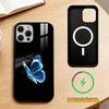Glow In The Dark Butterfly   Phone Case For iPhone17,16,15,14,13,12,11 Plus,Pro Magnetic For Magsafe Wireless Charging