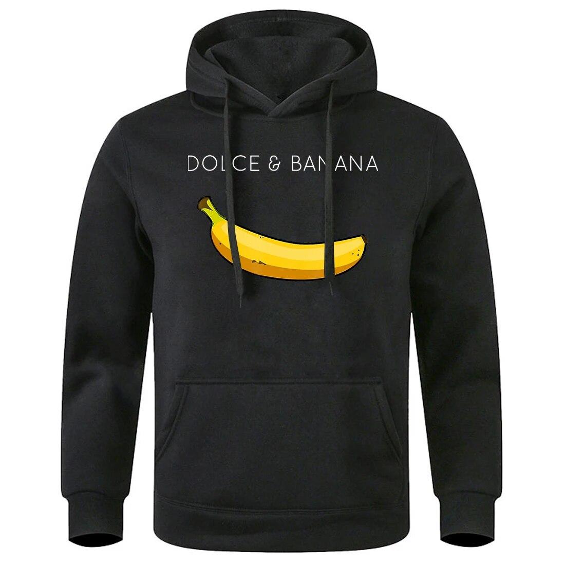 Забавные толстовки с принтом Dolce Banana модная новинка унисекс новинка толстовка унисекс базовые повседневные универсальные толстовки свободные объемные толстовки с капюшоном L 4873₽