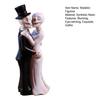Kissing Skeleton Couple Figurine Wedding Skull Bride And Groom Sculpture Day of The Dead Gothic Resin Statue for Halloween Home Decor
