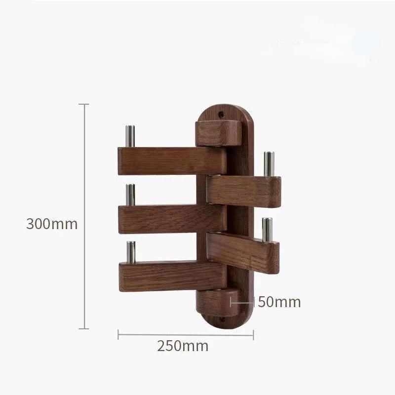

Креативная вешалка для одежды на крыльце из натурального массива дерева для хранения одежды, вращающаяся на 180 градусов вешалка для сумок, прочные настенные вешалки