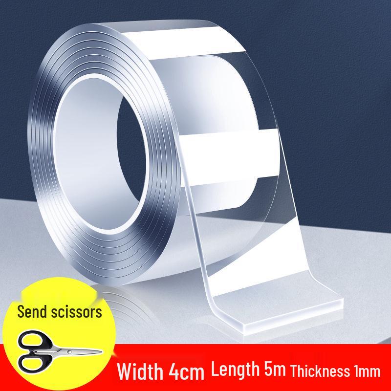 High-Viscosity Nano Double-Sided Traceless Adhesive Tape - Transparent, No-Trace, Ideal for Car, Glass, and Wall Applications