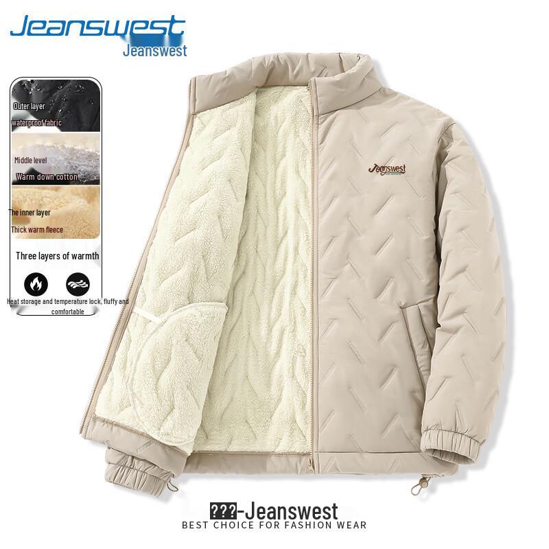 

Jeanswest Men s Winter Fleece-Lined Water-Repellent Padded Jacket M