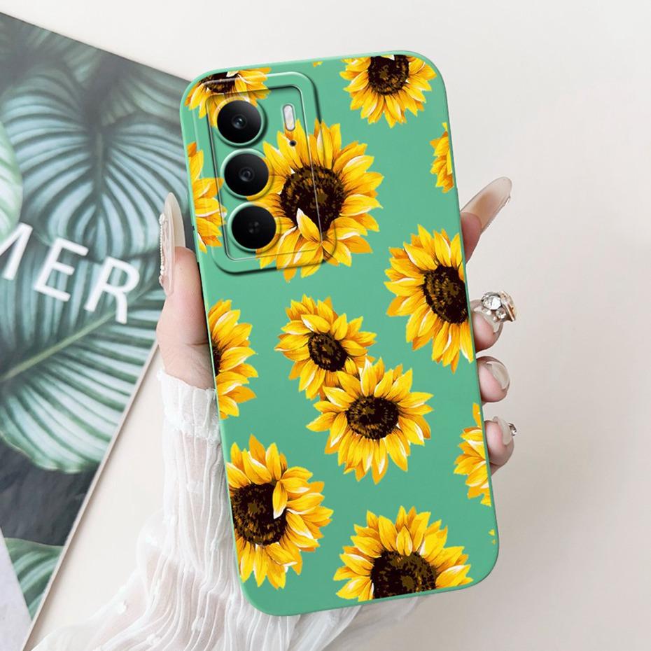 Phone Case For Realme C75 C65 4G 2024 Pretty Girl Flower Printed Soft Silicone Back Cover For Realme C65 C75 Cases Bumpers