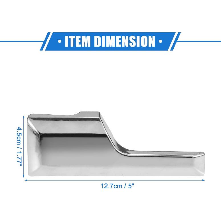Automotive Left Driver Side Interior Door Handle Compatible for Ford Expedition 2007-2017, Durable Plastic Silver Tone