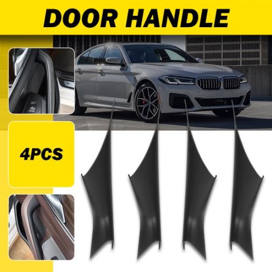 4X Ручка Панели Внутренней Двери Накладка-молдинг Ручки Для BMW 5 Серии G30 G31 G38 18-23