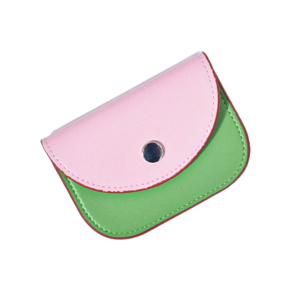 

PU Leather Short Wallet Solid Color Thin Card Bag Portable PU Coin Purse Travel