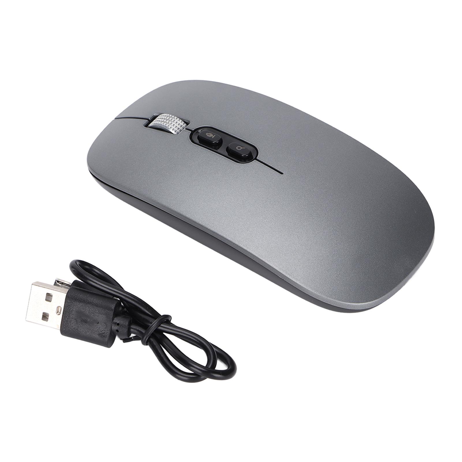 

Wireless Mouse 1600DPI AI Optical Mice Voice Input Translation Computer Supplies for LaptopGrey серый