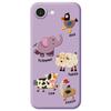 For iPhone 16e Case Five Animals Pattern Printing Straight Edge TPU Phone Back Cover