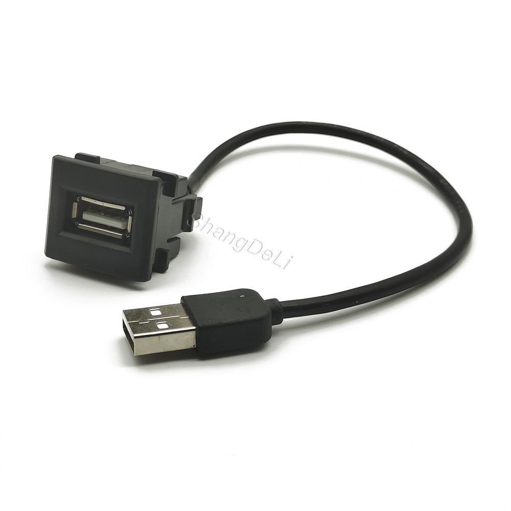 1PC Fit For Toyota Cross ALTIS AURIS CAMRY RAV4 2019 Car USB Extension Cord Socket Connector Port Accessories