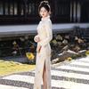 New Chinese Cheongsam 1011 New Improved Young Girl Fleece Thickened Daily Dress Long Sleeves Autumn and Winter