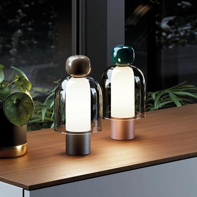 Nordic Designer Modern Living Room Decoration Ornaments Study Bedroom Bedside Light Princess Room Glass Table Lamp USB Charging