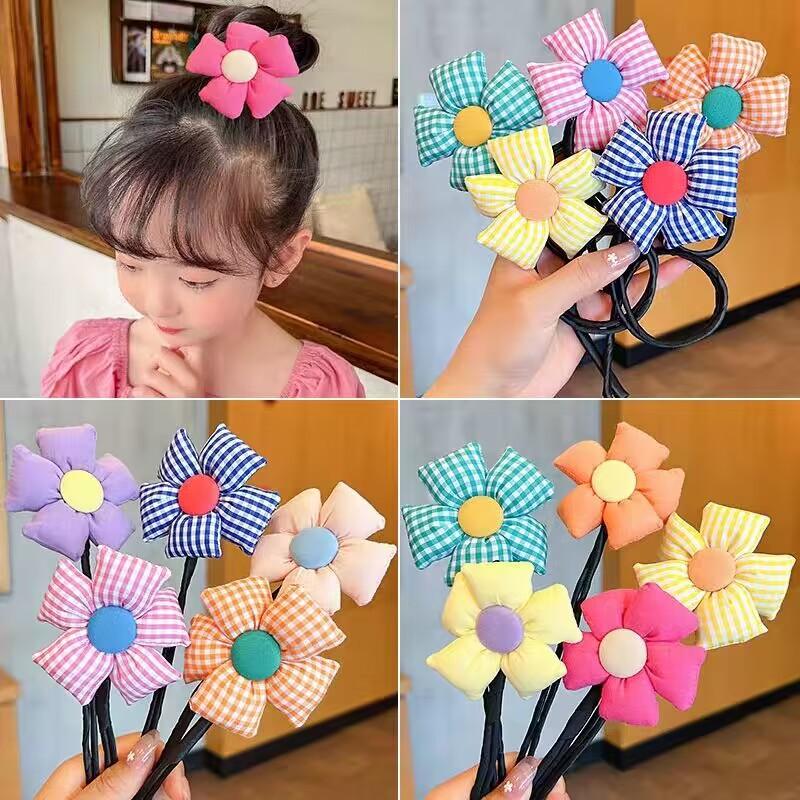 Charm Flower Children's Non-Scraping Ideal Tool Hair Flower Headpiece Hair Braid Maker 1 PC for Girls To Tie Their Hair Up Little Girl Hairpin Styler