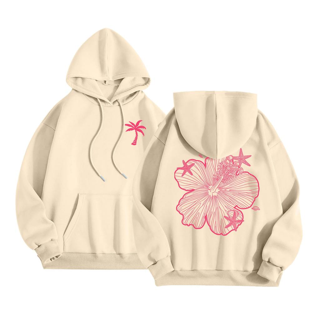 Hoodies for Women Women Hoodie Hooded Sweatshirt Casual Long Sleeve Pullover Loose Autumn Sweatshirt Long Sweatshirts Retro