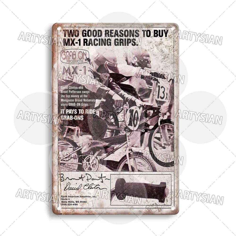 Vintage BMX Bike Metal Sign Bicycle Motocross Plaque Racing Raleigh Kuwahara Raleigh Chopper Peugeot Pro-Am Murray Ace Haro
