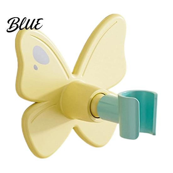 Bathroom Wall Organizer Bracket Universal Mounted Self-adhesive Head Holder Butterfly Shower Handheld Stand Adjustment Waterproof