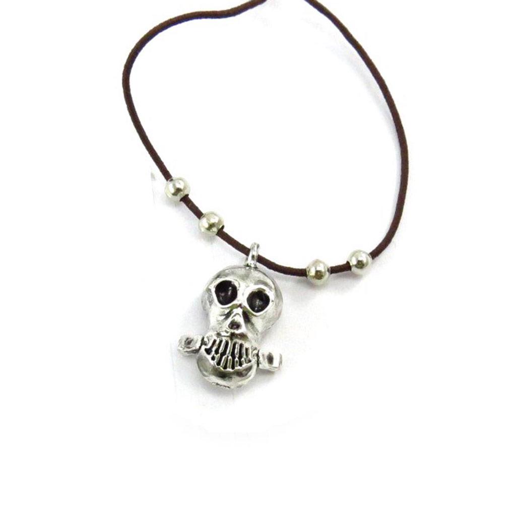 Les Trésors De Lily [J7226] - Brown 'Skull' Designer Bracelet