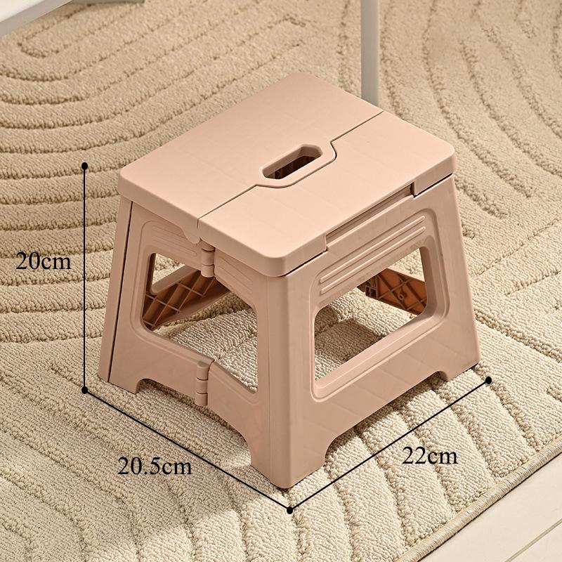 Lightweight Folding Step Stool Multi Purpose Handheld Thickened Footstool Non-Slip Plastic Small Benches Kitchen