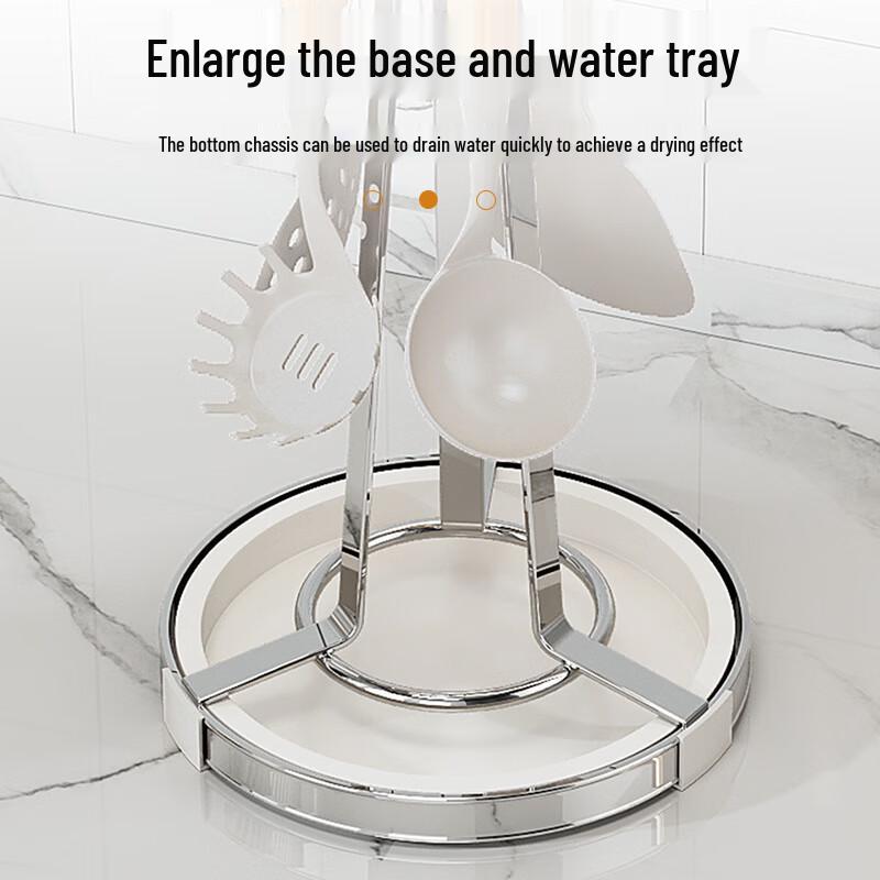 Miflame Stainless Steel 360° Rotating Kitchen Utensil Hanger