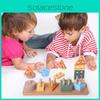 Wooden Geometric Shape Sorting Blocks For Early Learning And Preschool Education
