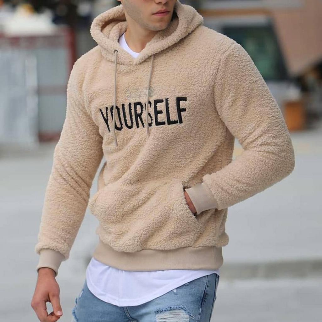 Mens Hoodie Sherpa Fleece Sweatshirts Fuzzy Long Sleeve Fall Outwear Winter Hooded with Kangaroo Pockets Mens Hoodie Sherpa Fleece Sweatshirts Fuzzy Long Sleeve Fall Outwear Winter Hooded with Kangaroo Pockets