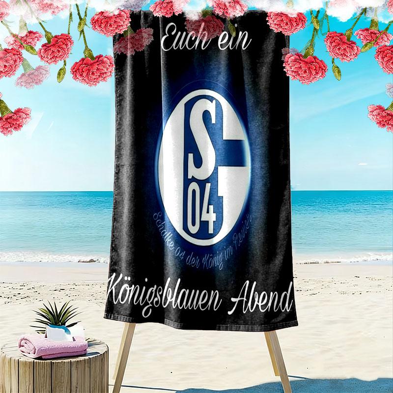 FC Schalke 04 logo Beach Towel, Large Soft Quick Dry Towel for Beach Camping Swimming