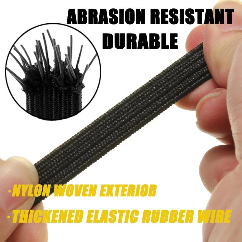 60/90cm Retractable Motorcycle Helmet Strap - Elastic Luggage Hook with Quick-Release Buckle for Secure Storage (Black)