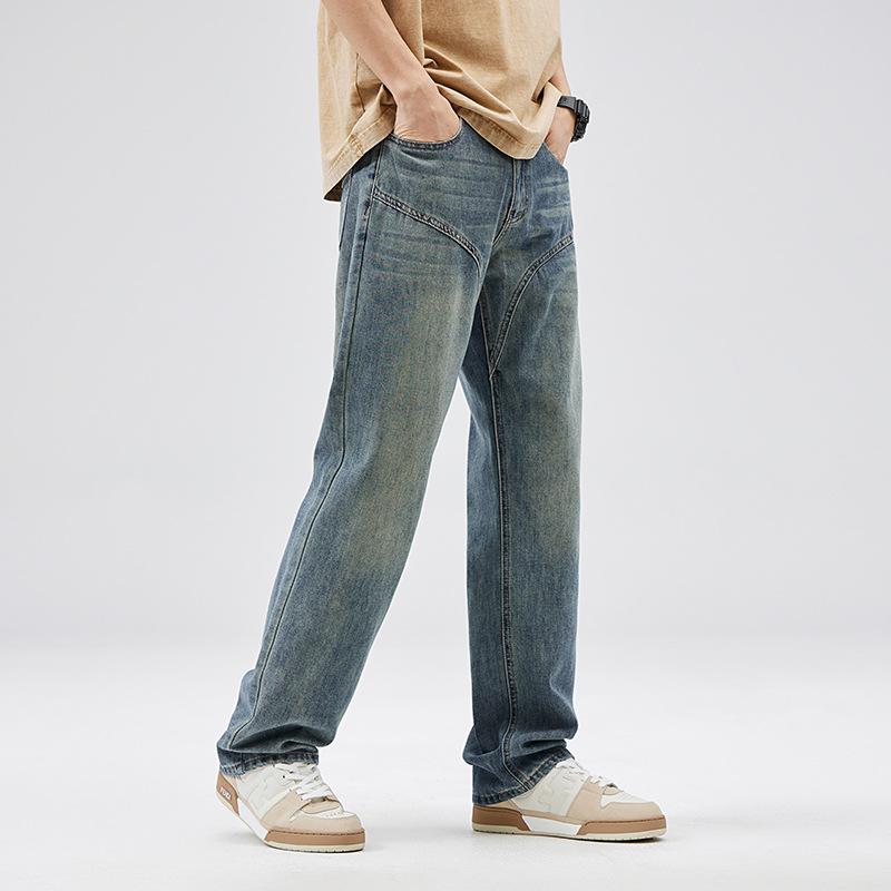 High Street Jeans Men's Spring and Summer Trousers Loose Straight Pants