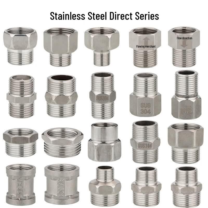 JUYUAN 304 Stainless Steel Male-Female Thread Pipe Fitting, PN63