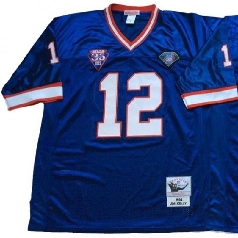 Jersey Retro NFL Buffalo Bills 12 34 Estilo Salón de la Fama Uniforme de Fútbol Americano Hombres Mujeres Mezcla de Algodón Ropa Deportiva